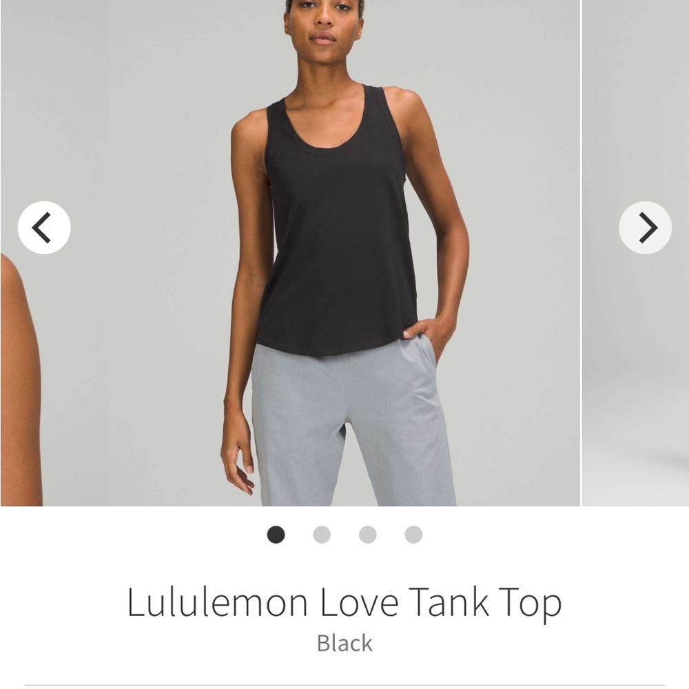 Lululemon Athletica Black Love Tank Top